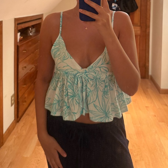 Floral Spaghetti Strap Top - Picture 1 of 2